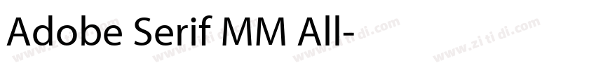 Adobe Serif MM All字体转换